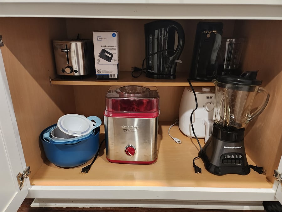 Several countertop appliances
