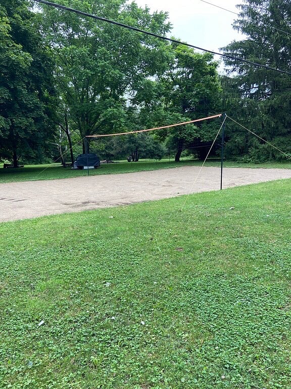 Sand volleyball court