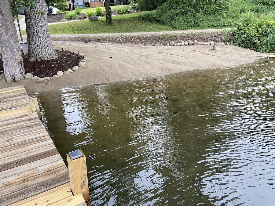 Your own private beach and dock