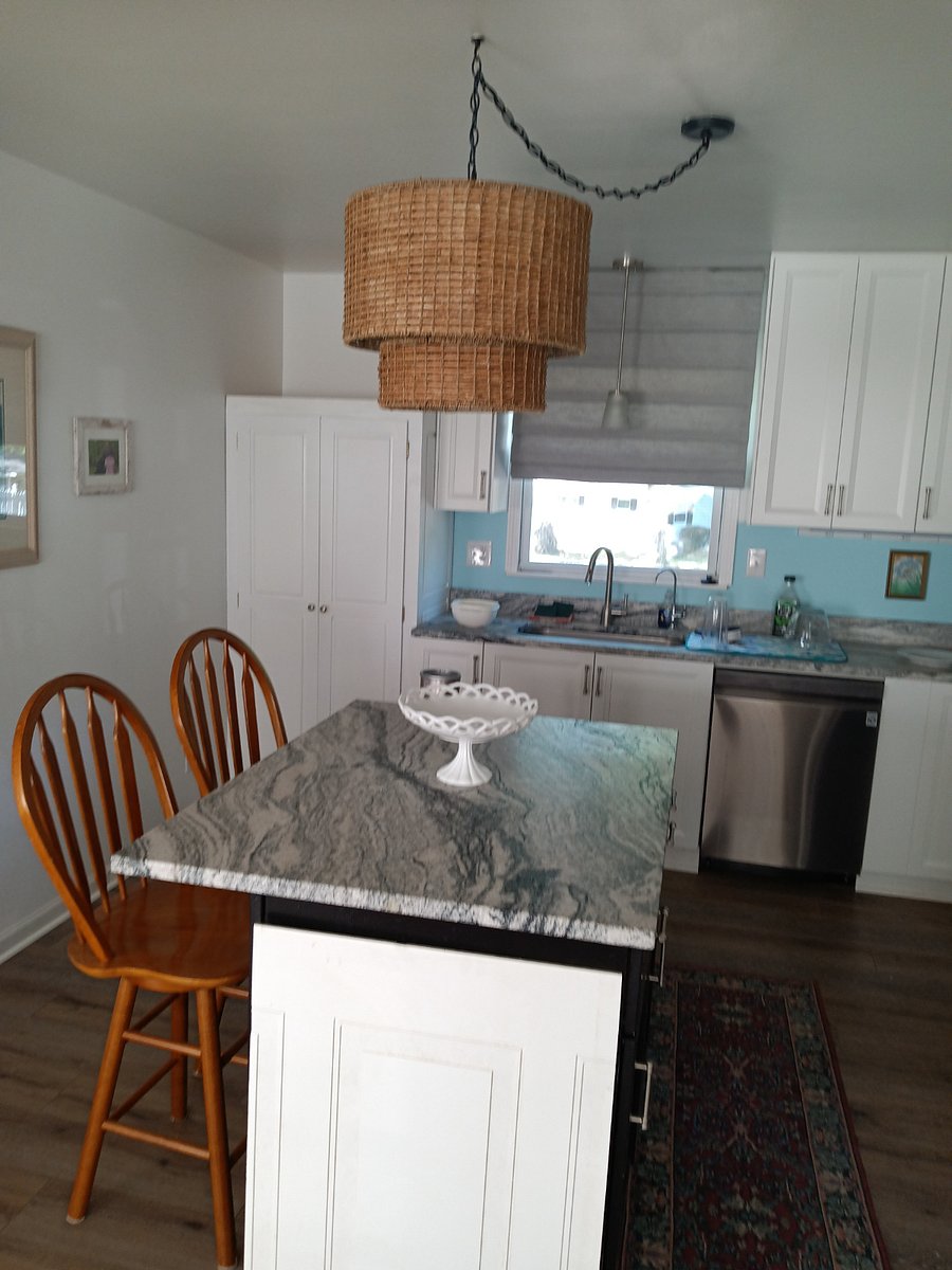 Kitchen...granite counters, all amenities, air fryer, blender, toaster, microwave, kuerig or drip coffee...plenty of storage.