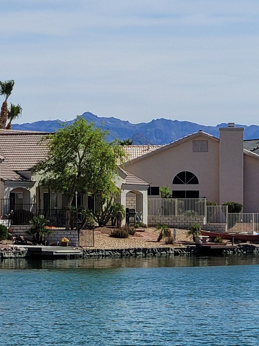 View of backyard from lake.