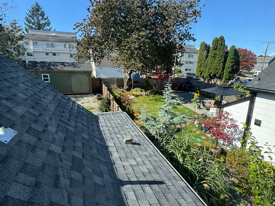 See 10x20 storage shed. Plenty of space for bikes/boxes so that you don't have to store everything in your room. Beautiful view from the upstairs bedroom of the backyard/neighbor's yard. These neighbors are lovely and their landscaping provides year-round color and beauty. 