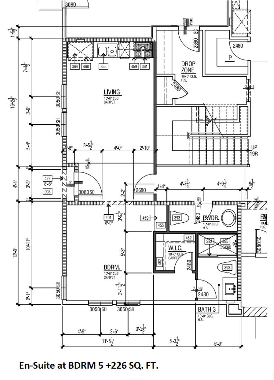 Floorplan, about 525 sq ft.