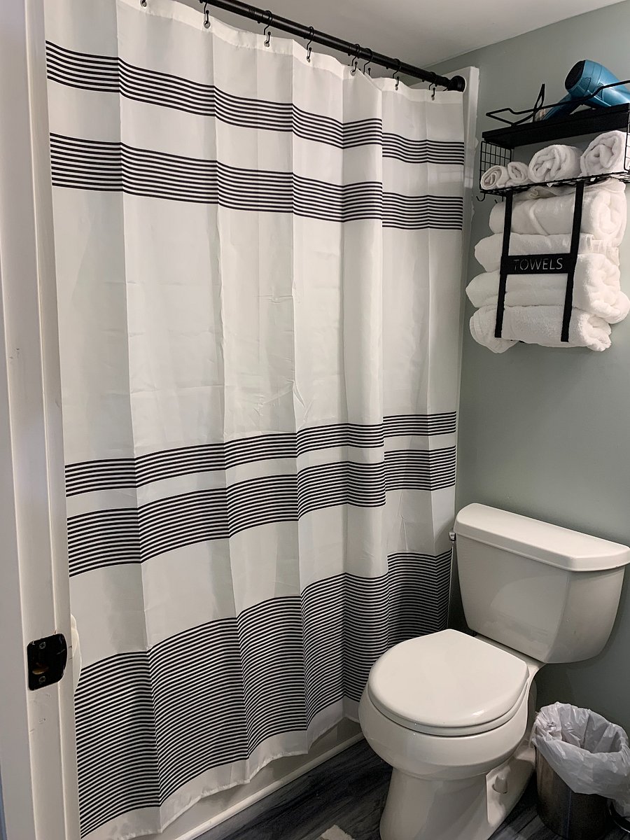 Full bathroom with tub. 