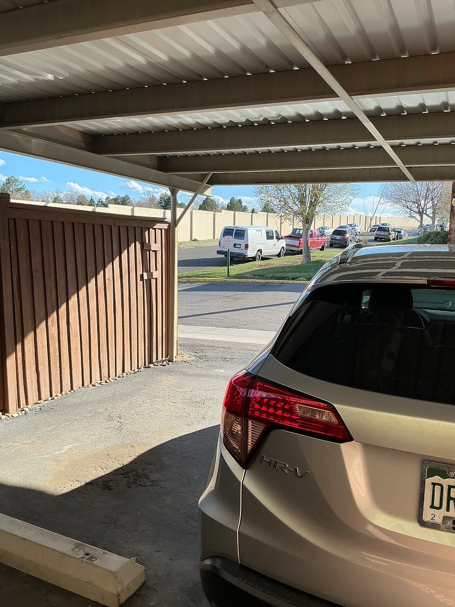 Covered parking space!