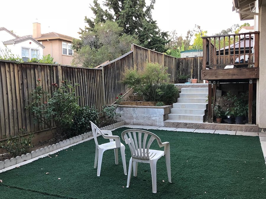 Step out from Family room to lower level yard.