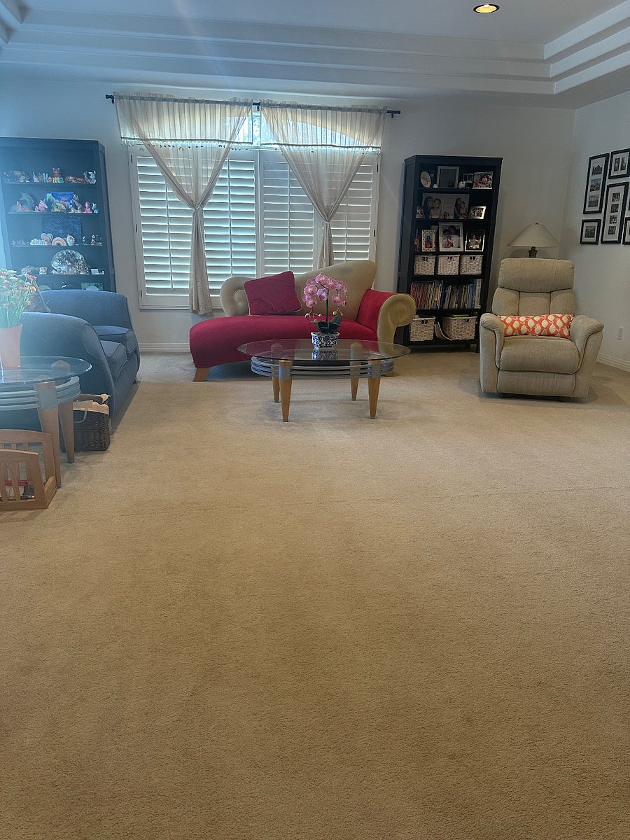 Downstairs family room right outside the bedroom.