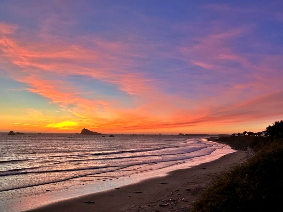 Pebble Beach, a short walk from the house
