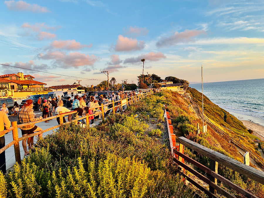 Sunset at Beacons is a nightly event...one block from the bungalow.