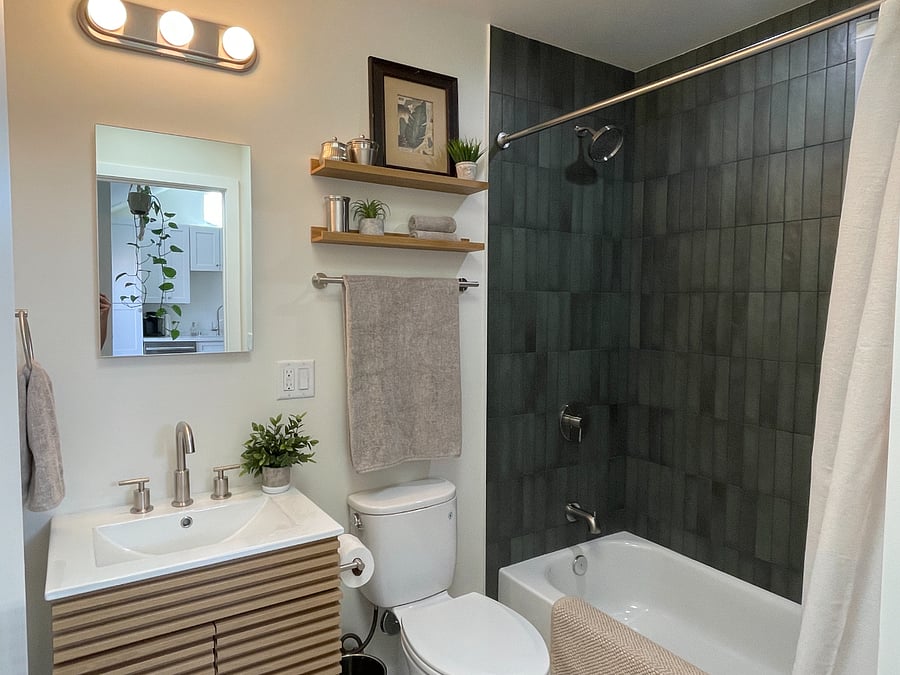 2nd Full Bath with Designer Tile