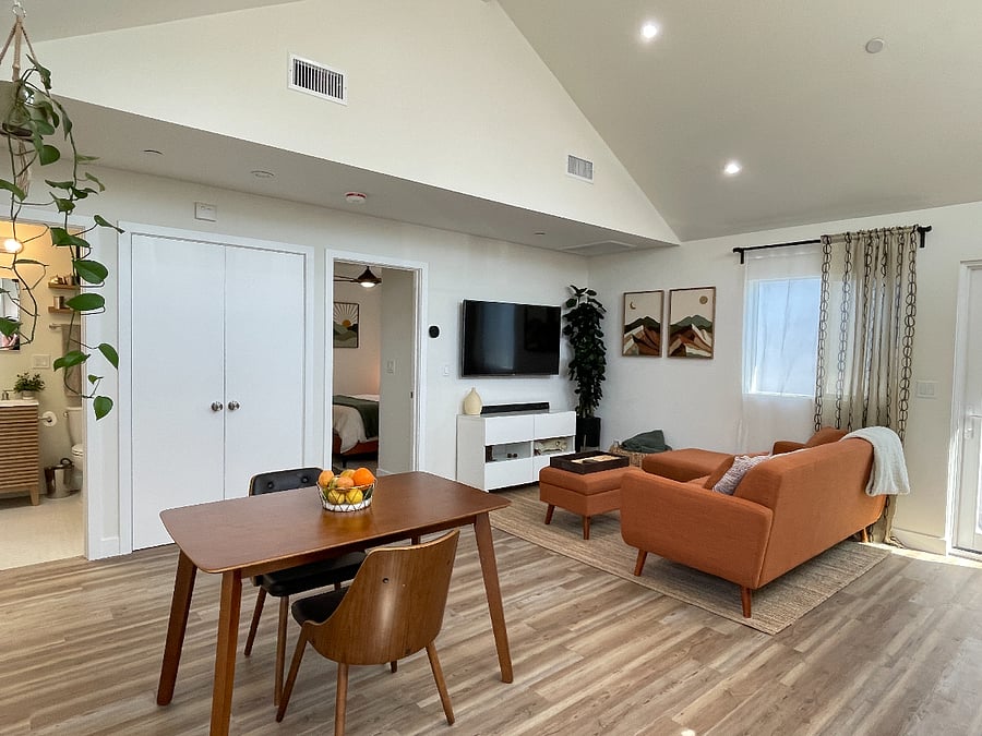 Living Room + Dining Area