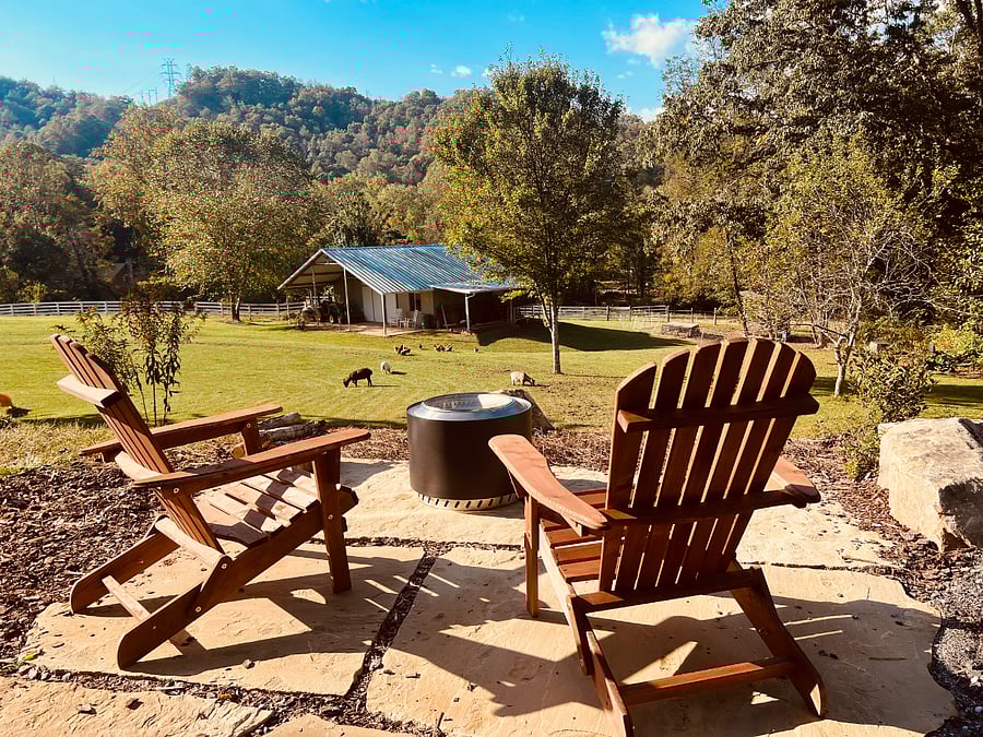 Shared fire pit area