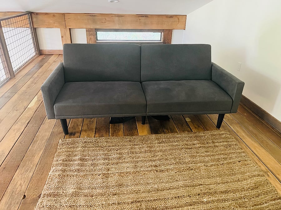 Futon and space in the loft