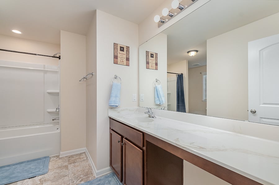 Bathroom that second and third room share
