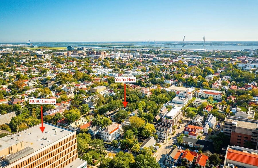 Located within a small townhome complex right next to the MUSC campus and in Downtown Charleston.