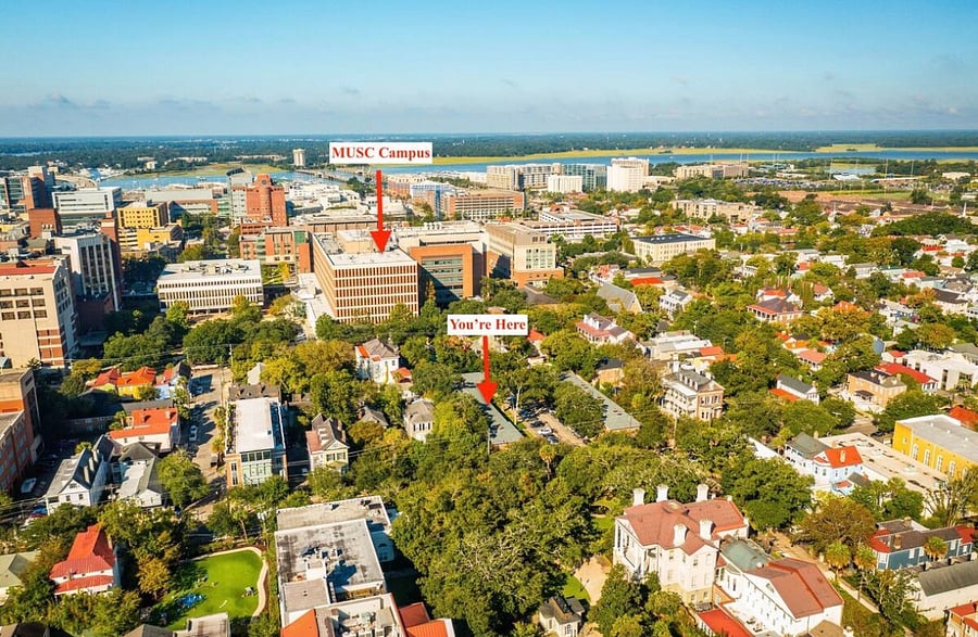 Located within a small townhome complex right next to the MUSC campus and in Downtown Charleston.