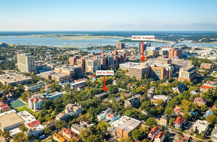 Located within a small townhome complex right next to the MUSC campus and in Downtown Charleston.
