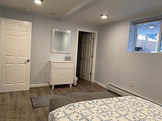Queen bedroom with walk-in closet