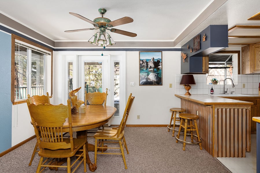 First dining area that can comfortably sit 4 to 6 people.