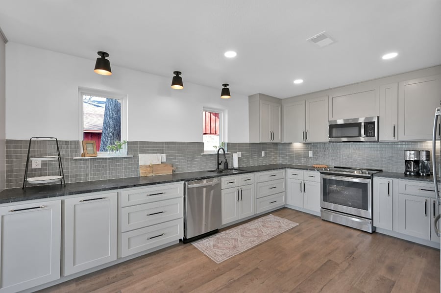 The kitchen is fully stocked with pots/pans, dishes, cutlery and even basic spices. We provide a starter set of paper products, trash bags, etc.