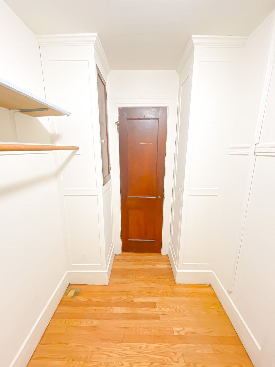 spacious walk in closet