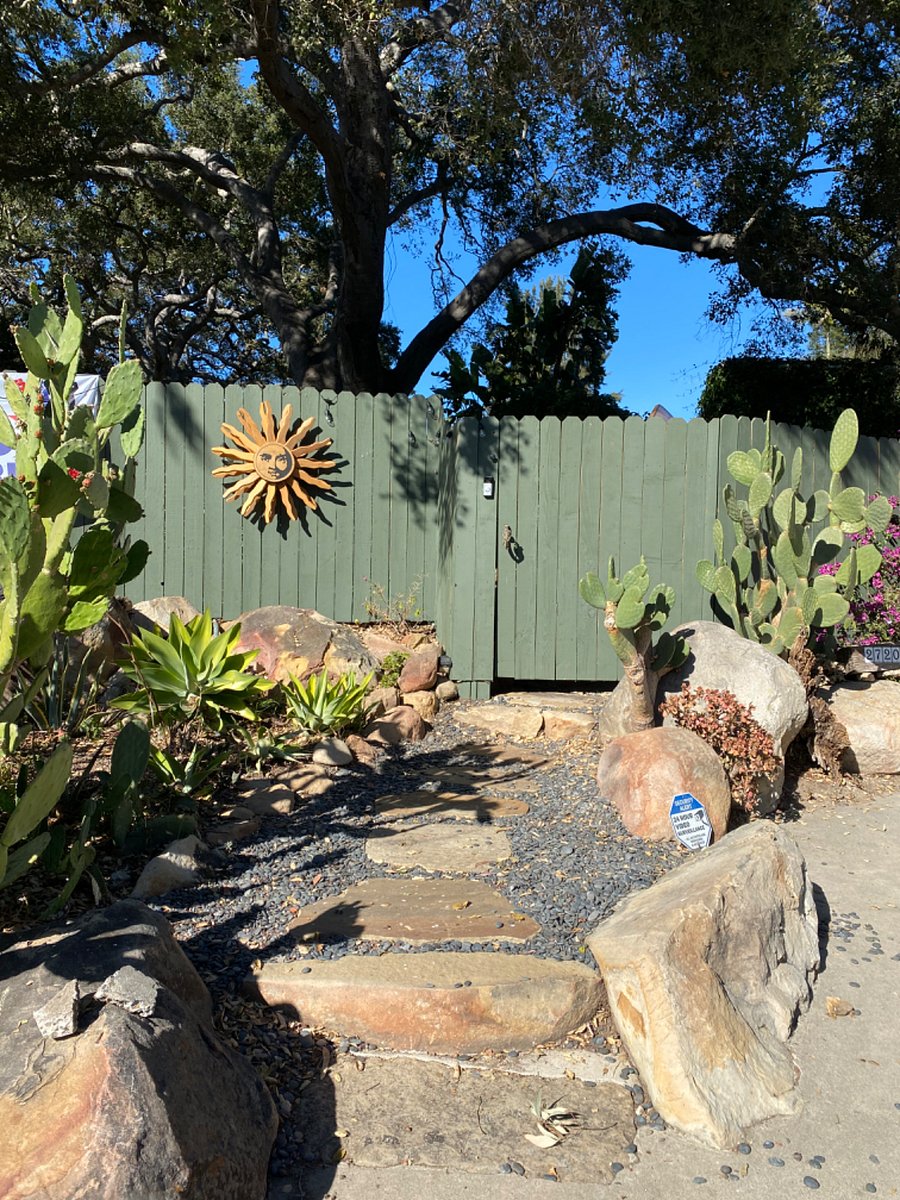 Front gate to front yard in parking area