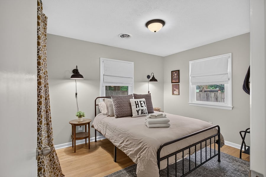 Traveling with a coworker? Separate bedrooms provide privacy while allowing you to split the cost of an entire furnished home