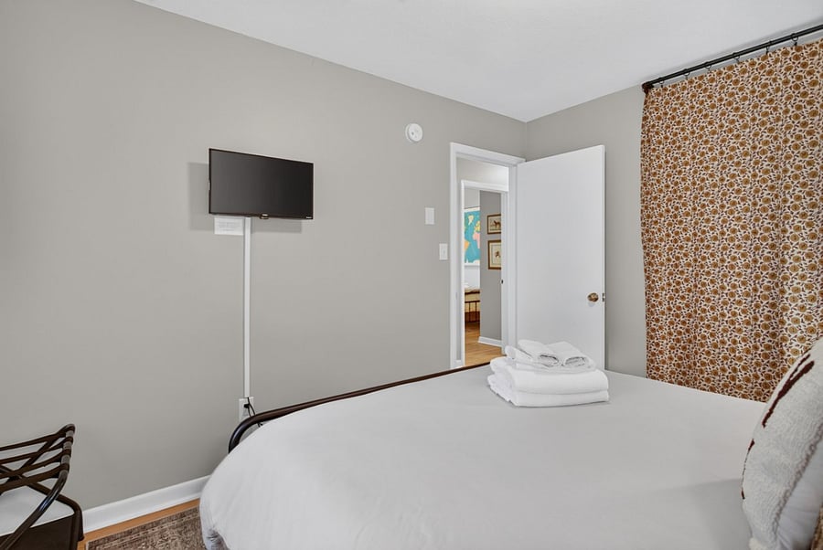 Multiple private bedrooms make the home an excellent option for traveling professionals sharing housing or those bringing family along.