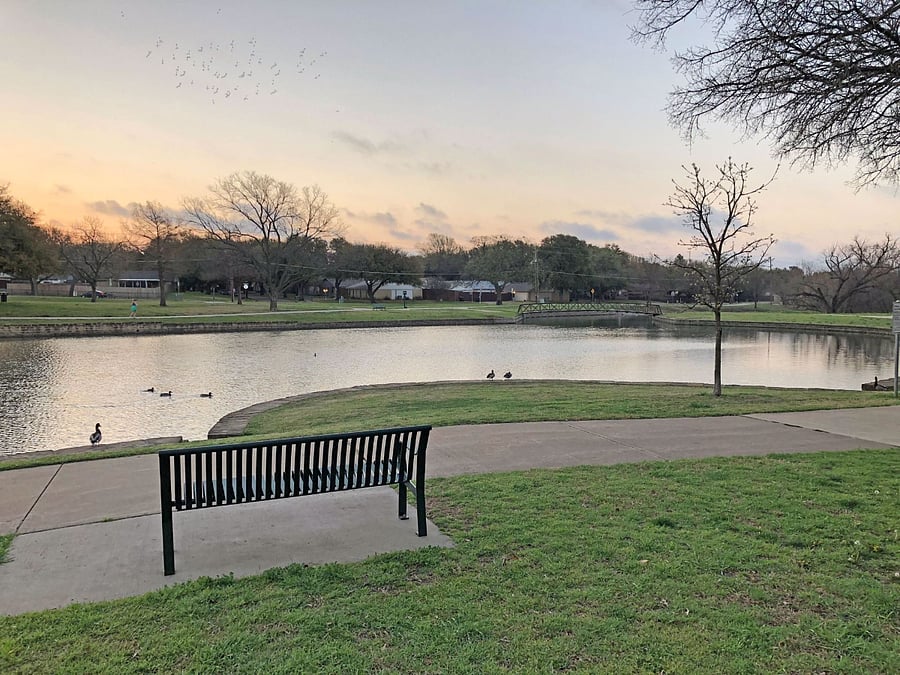 Not far from the home on Legacy Drive is one of the entrances for the Chisholm Trail, which offers paved walking, running, and biking trails all over Plano.