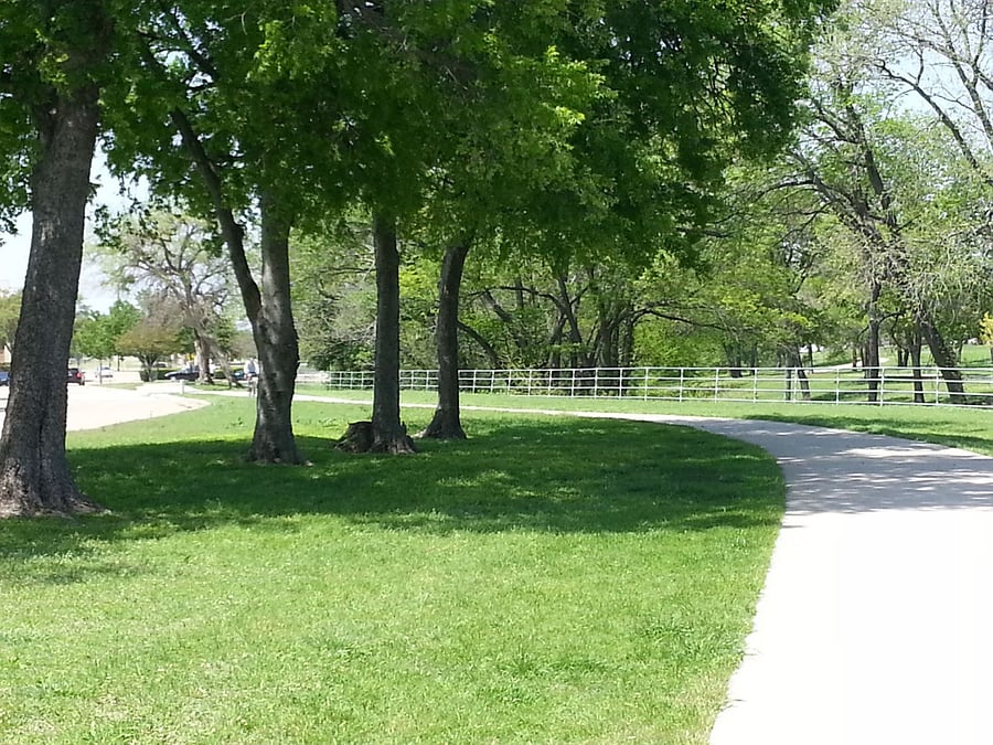 Not far from the home on Legacy Drive is one of the entrances for the Chisholm Trail, which offers paved walking, running, and biking trails all over Plano.