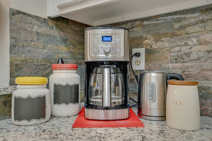 Full coffee and tea service provided.