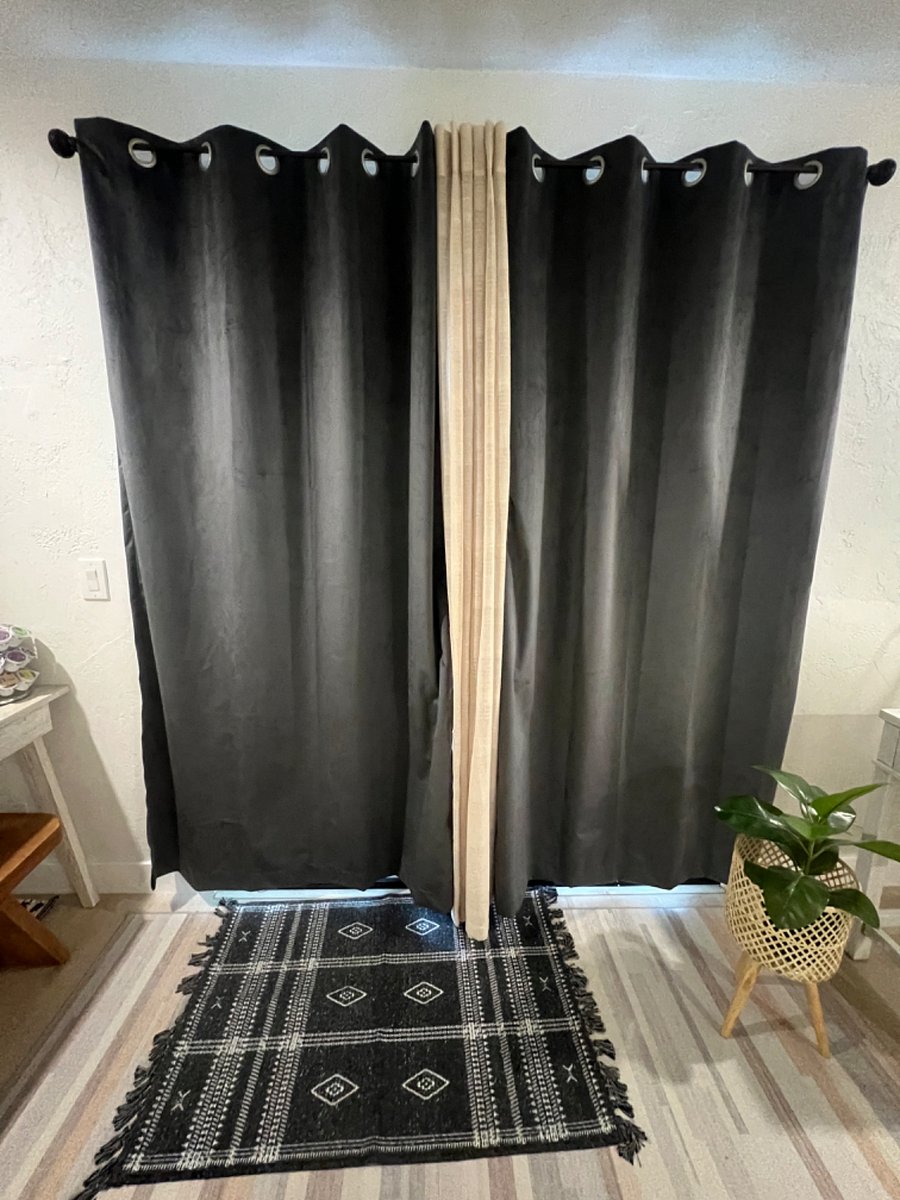 French doors have a dark out curtain option or a sheer curtain option for additional privacy