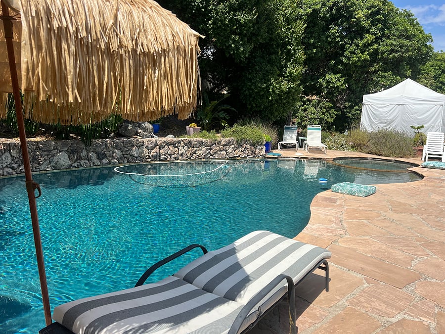 Pool area is in main residence backyard open June-October will work out specific dates with tenant.