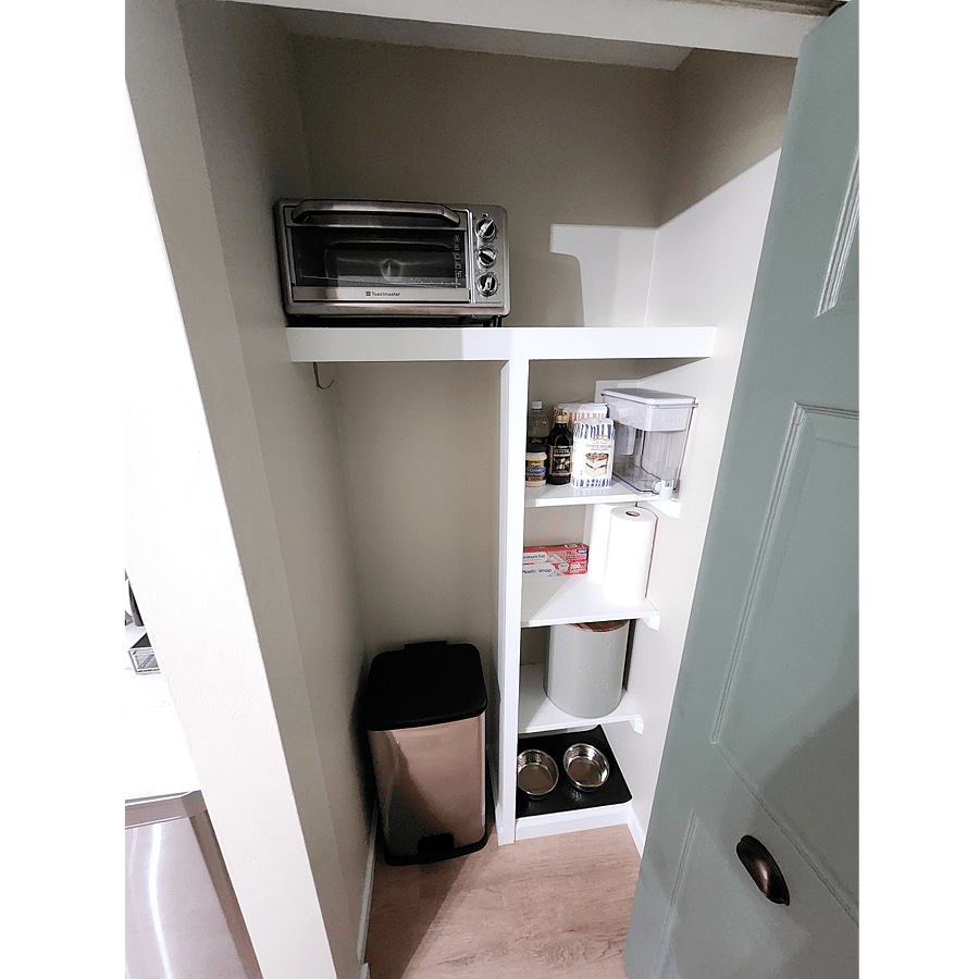 Pantry + pet dishes and food storage