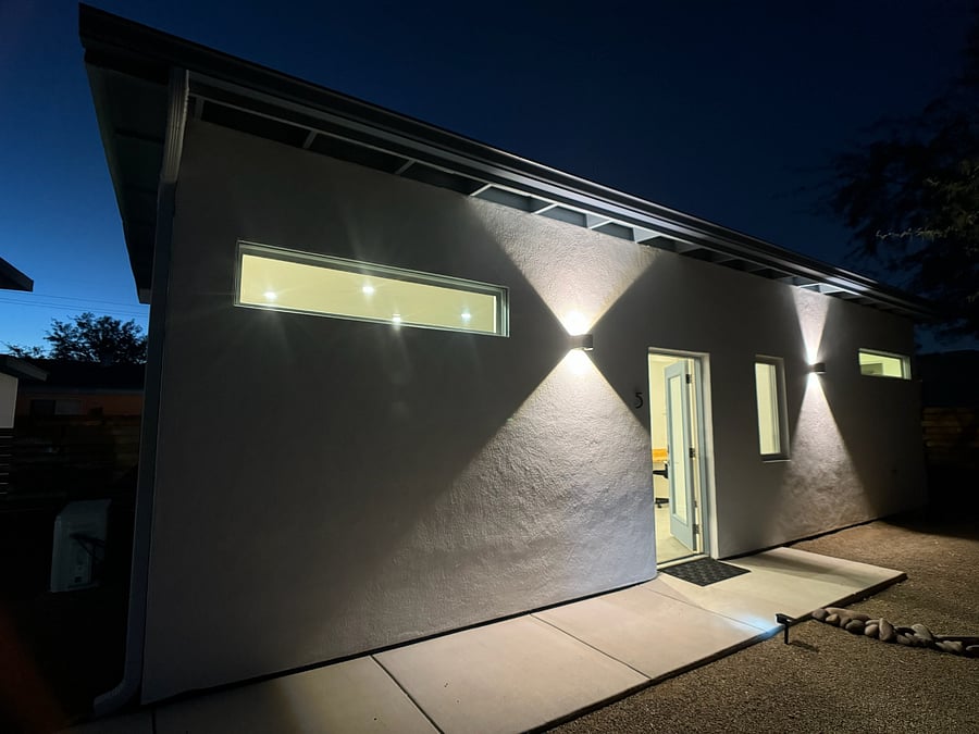 Unit at dark with lights.