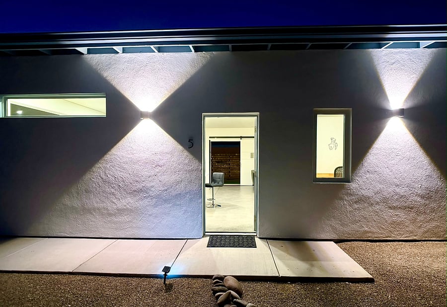 Unit at dark with lights.