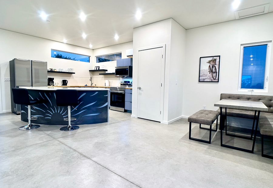 Kitchen and dining area