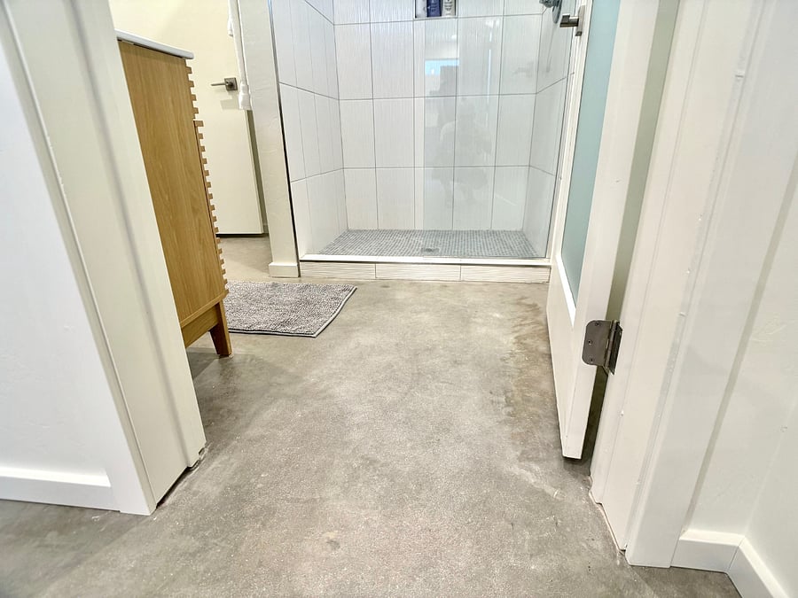 Bathroom door entry