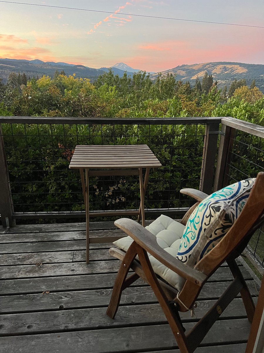 Great deck for coffee and views!