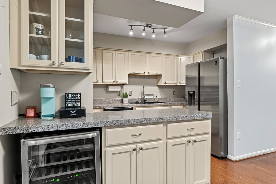 Keep your wine chilled in your wine convenient wine cooler. Along with a nice cup of coffee with your Keurig coffee maker.