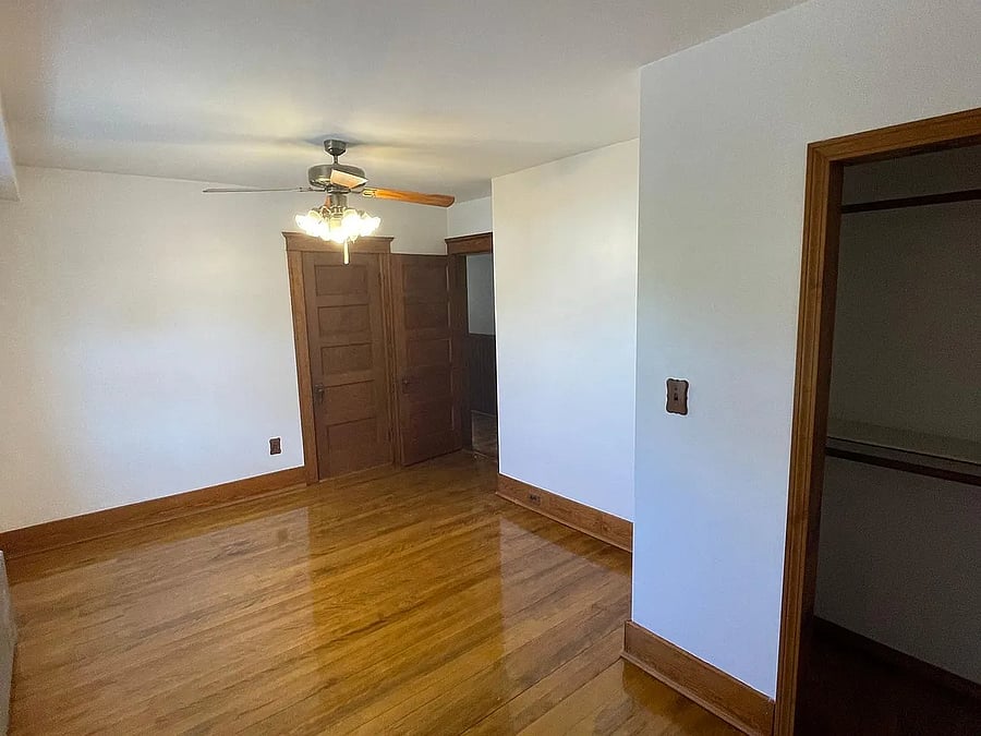 Master Bedroom with light blocking shades.