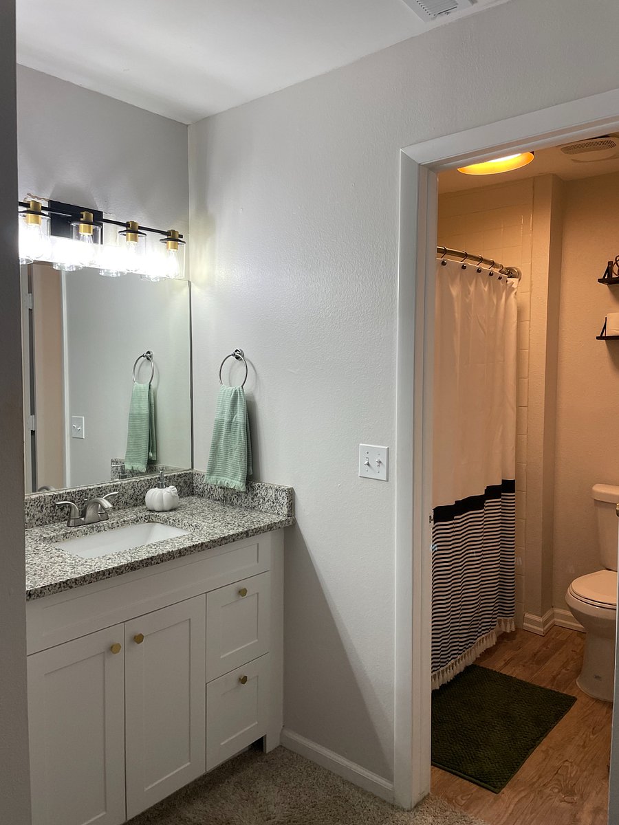 Separate bathroom sink from shower/toilet