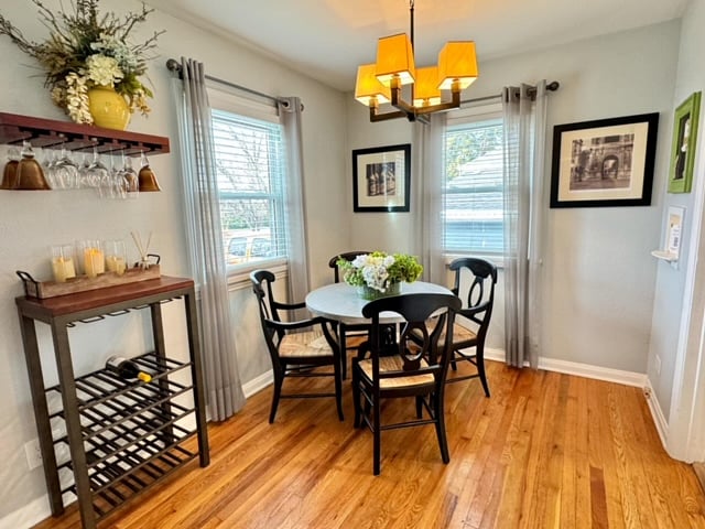 Dining room table and wine rack