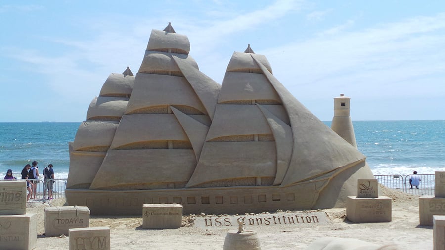 Sandcastle festival competition is held right across the street. 