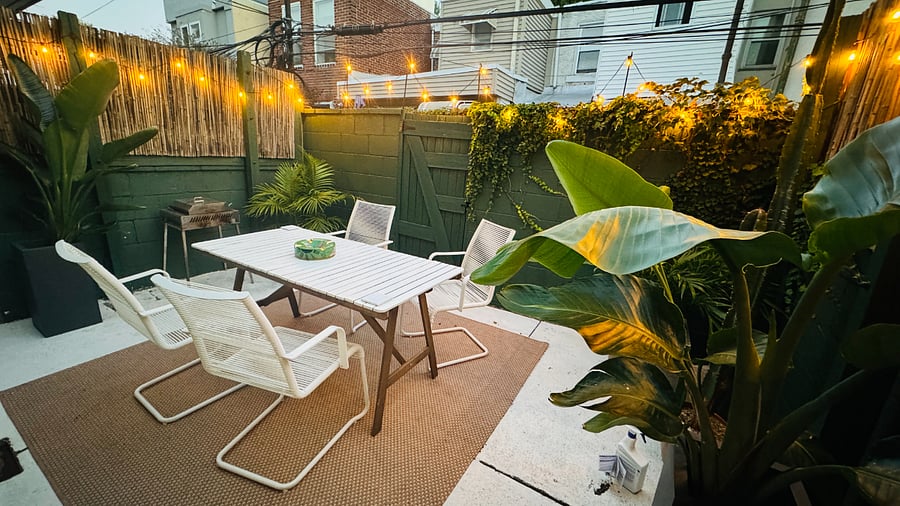 back patio with bbq grill