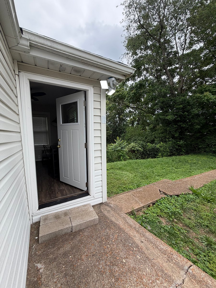 Access to completely fenced in back yard from the office. 