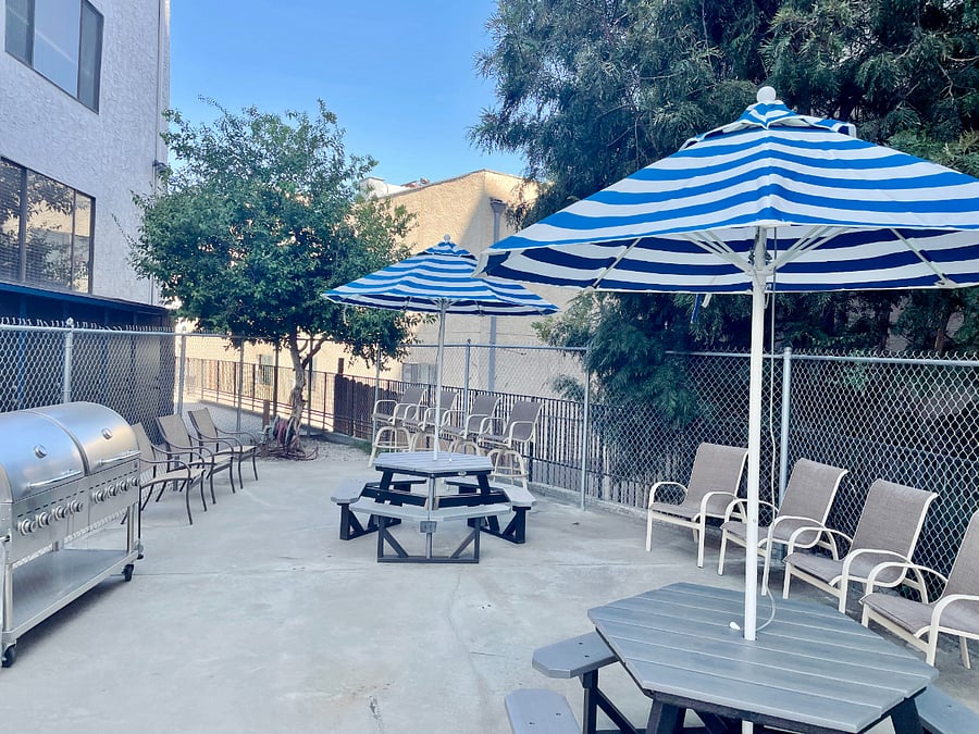 Terrace area with a bbq grill for gatherings.