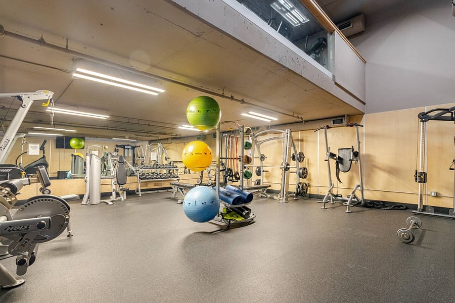 Gym on the first floor.