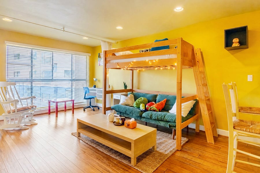 Living room - loft bed