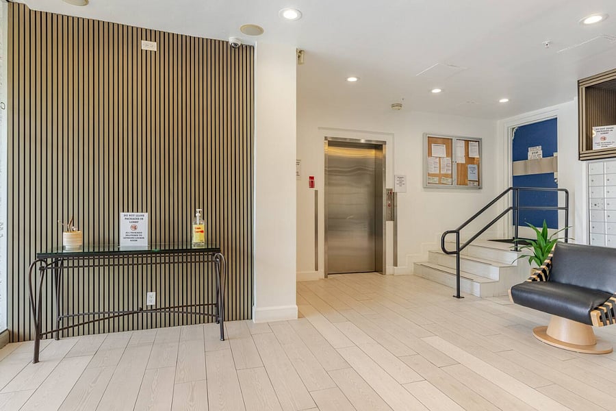 Lobby at the main building entrance.